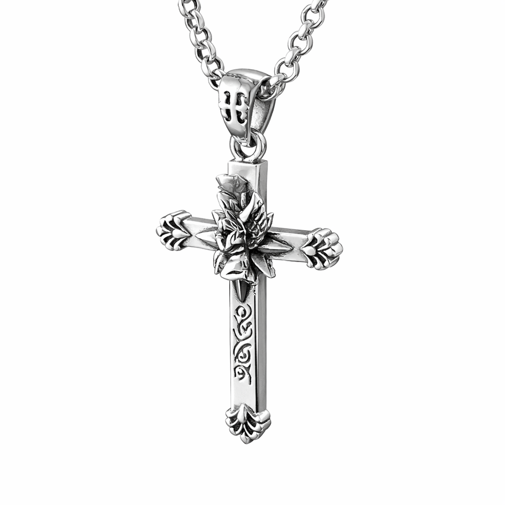 Floral Cross Pendant