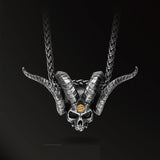 Obsidian Ram Skull Pendant