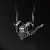 Obsidian Ram Skull Pendant