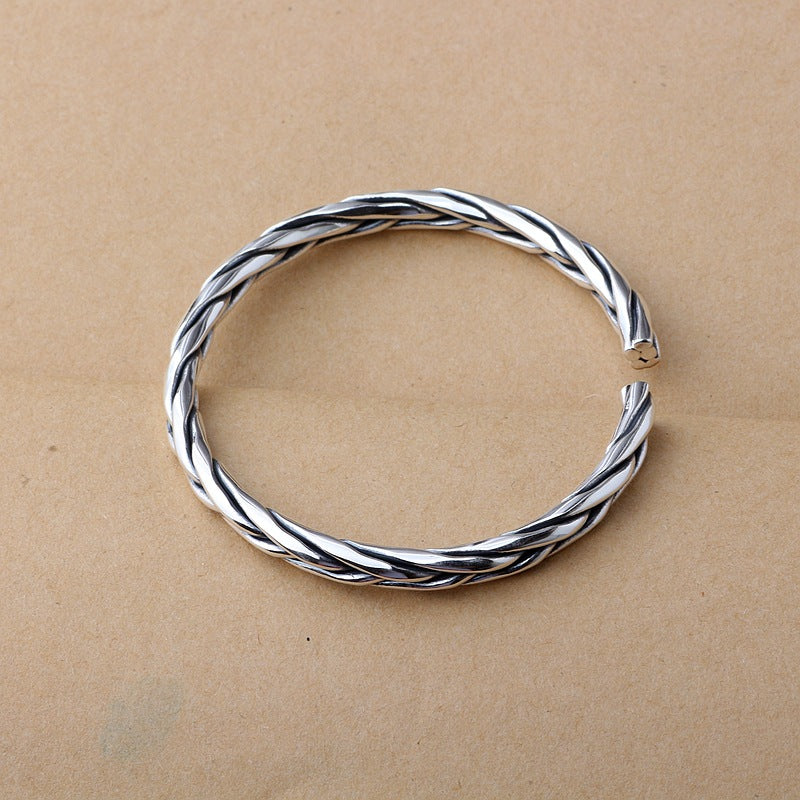 Silver creative woven bracelet
