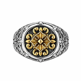 Gold Cross Sovereign Ring