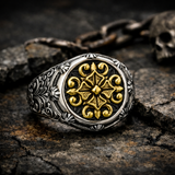 Gold Cross Sovereign Ring