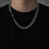 Double Chain Cross Necklace