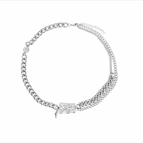 Liquid Irregular Square Cuban Necklace