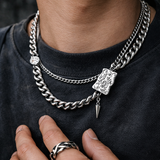 Liquid Irregular Square Cuban Necklace