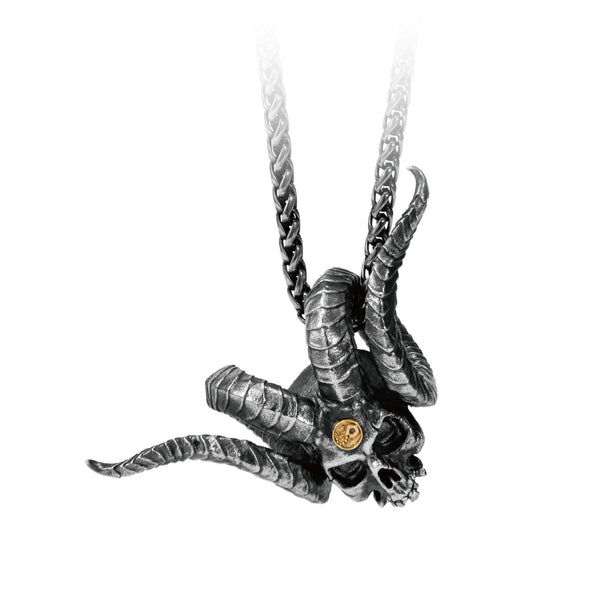 Obsidian Ram Skull Pendant