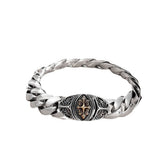 Gold Cross Sovereign Bracelet