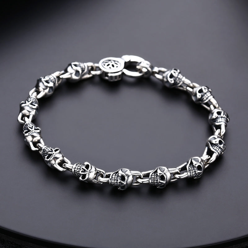 Skull & Cross Chain Bracelet