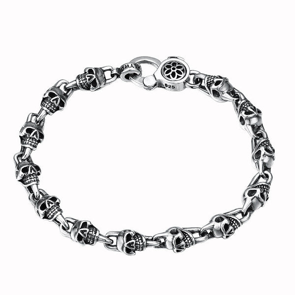 Skull & Cross Chain Bracelet