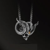 Obsidian Ram Skull Pendant
